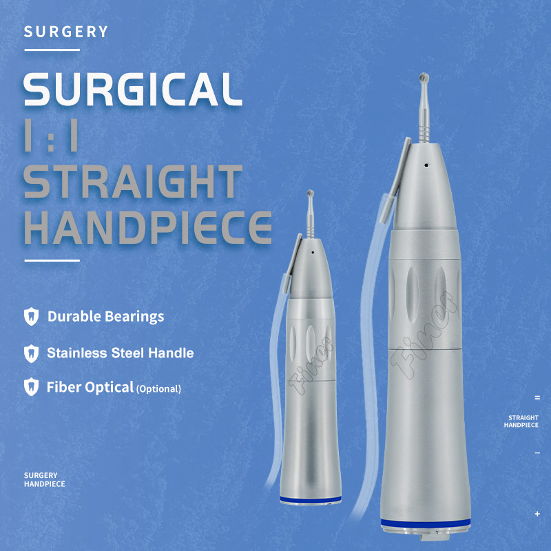Implant Straight Handpiece Sinus Lift Surgery Dental Handpiece With Fiber Obtic