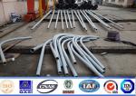 12m Single Arm Street Light Pole Square Galvanised Lamp Post