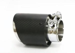 Quality Matte Black Carbon Fiber 89mm 101mm Outlet Exhaust Muffler Tip wholesale
