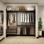 YALIG Bedroom Furniture Portable and Foldable Wooden Wardrobe with Contemporary