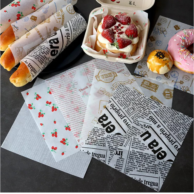 Fabric Food Wrapping Paper Kraft , 82g Baking Paper Wrapping