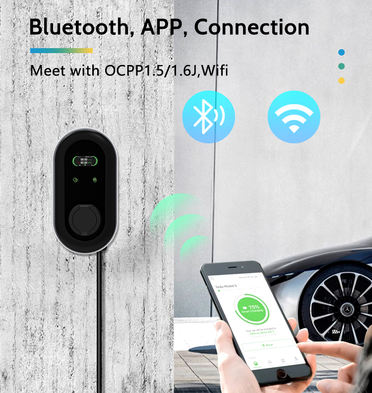Point to Point RS485 Ev Charging Station for ID4 Volkswagen and KIWI LCD Mini Ev Car