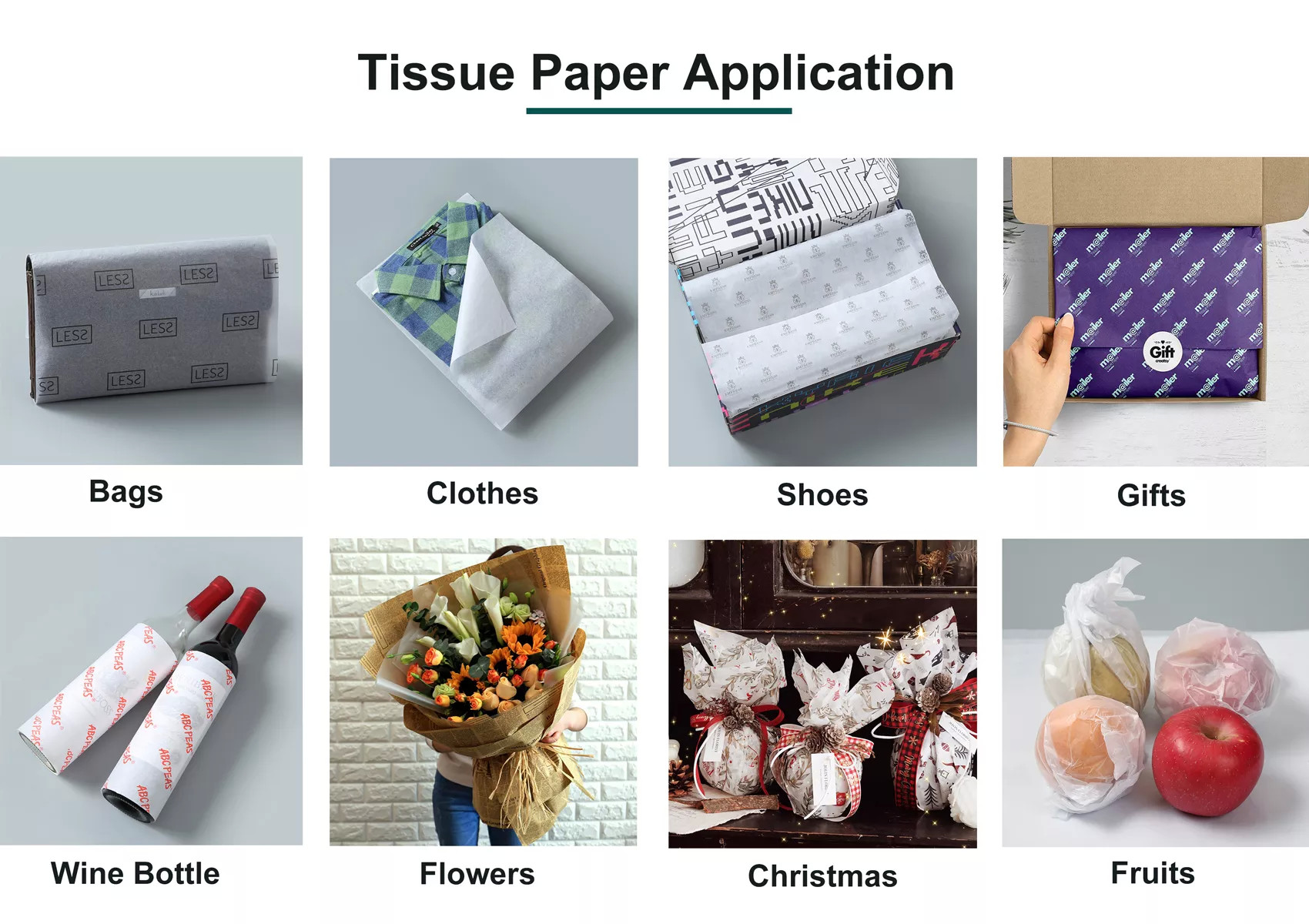 Bouquet Flower Wood Pulp Tissue Paper Wrap Christmas Gift Wrapping Packaging