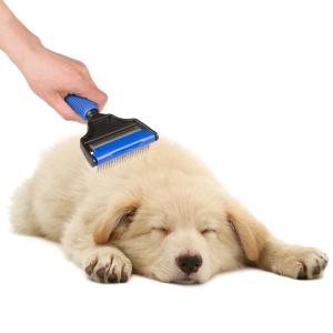 Quality Size 20 * 10.2cm Dog Hair Comb , Cat Fur Brush Professional Customized Logo wholesale
