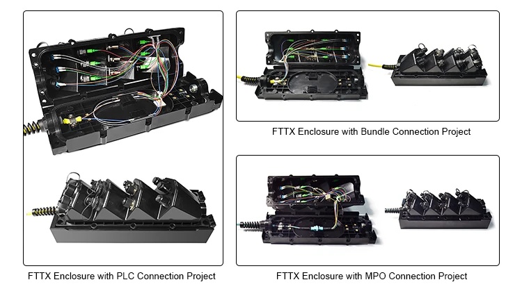 FTTH Fiber Optic Box 8/12/24 Port FTTX Optical Splice Closure Terminal Box IP68 Outdoor Waterproof Fiber Optic Splice Closures