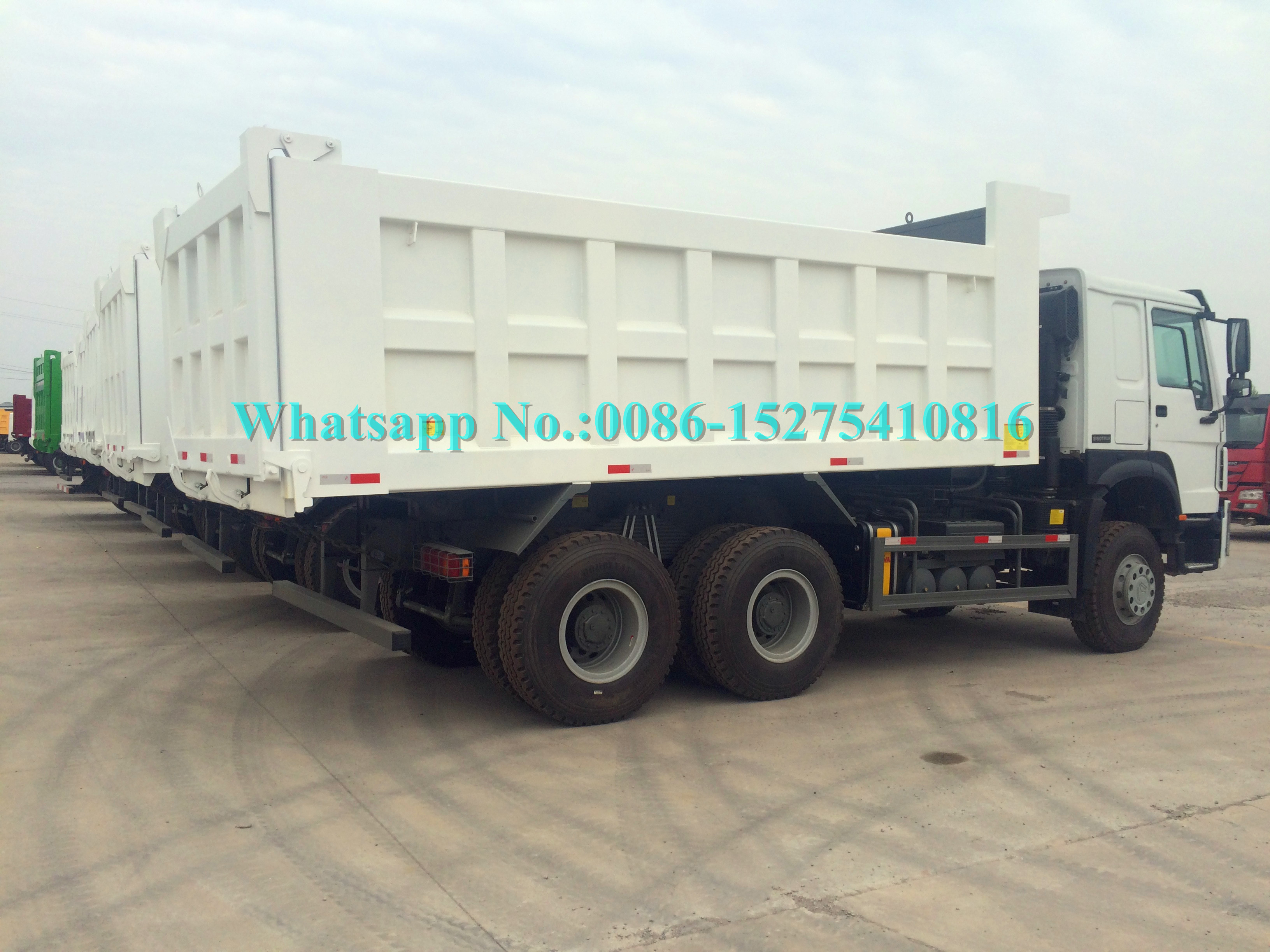 White Color HOWO 371/336/290/266HP 6x4 10 wheeler Mining Dump/ Dumper/Tipper Truck volvo Technology For Laos Myanmar
