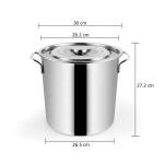 304 Stainless Steel Kitchen Soup Pots Large Capacity Heavy Duty