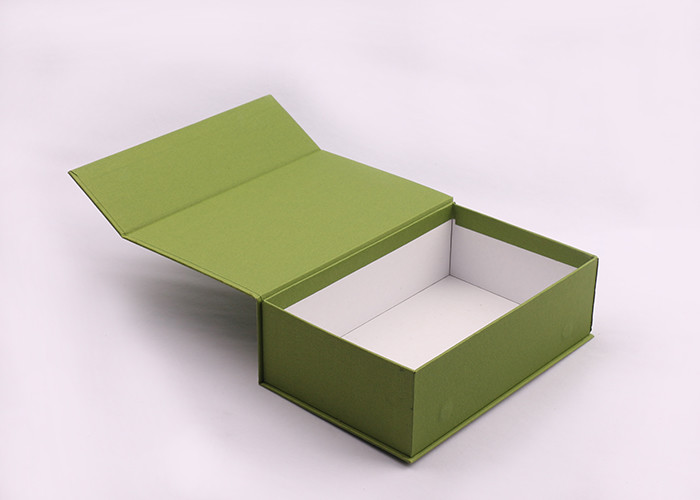 Recyclable Rigid Cardboard Boxes , Glossy White Collapsible Gift Boxes