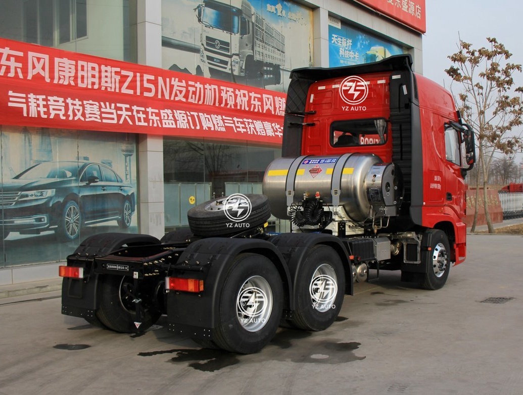 3800 1350mm Wheel Base 6X4 Natural Gas Tractor Trailers For Construction