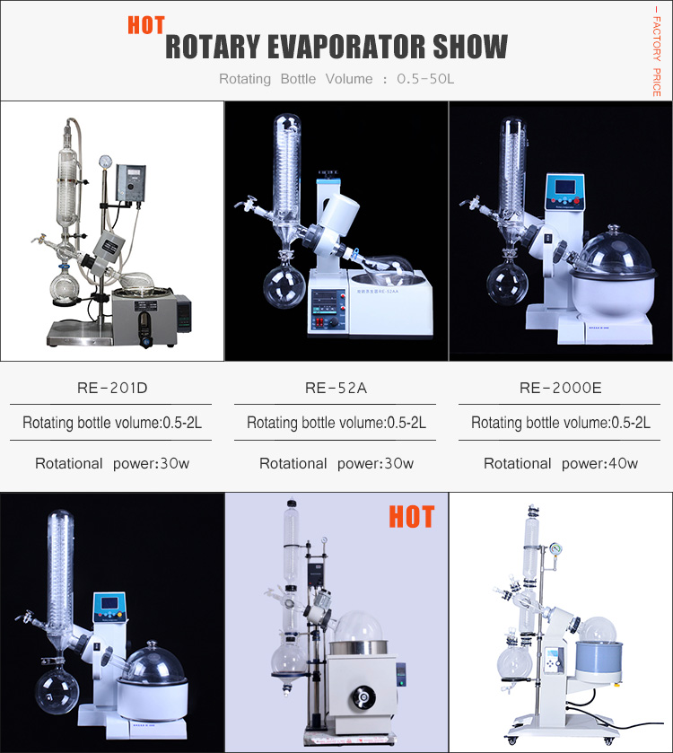 630*560mm Re2000a 1.5kw Lab Rotary Evaporator