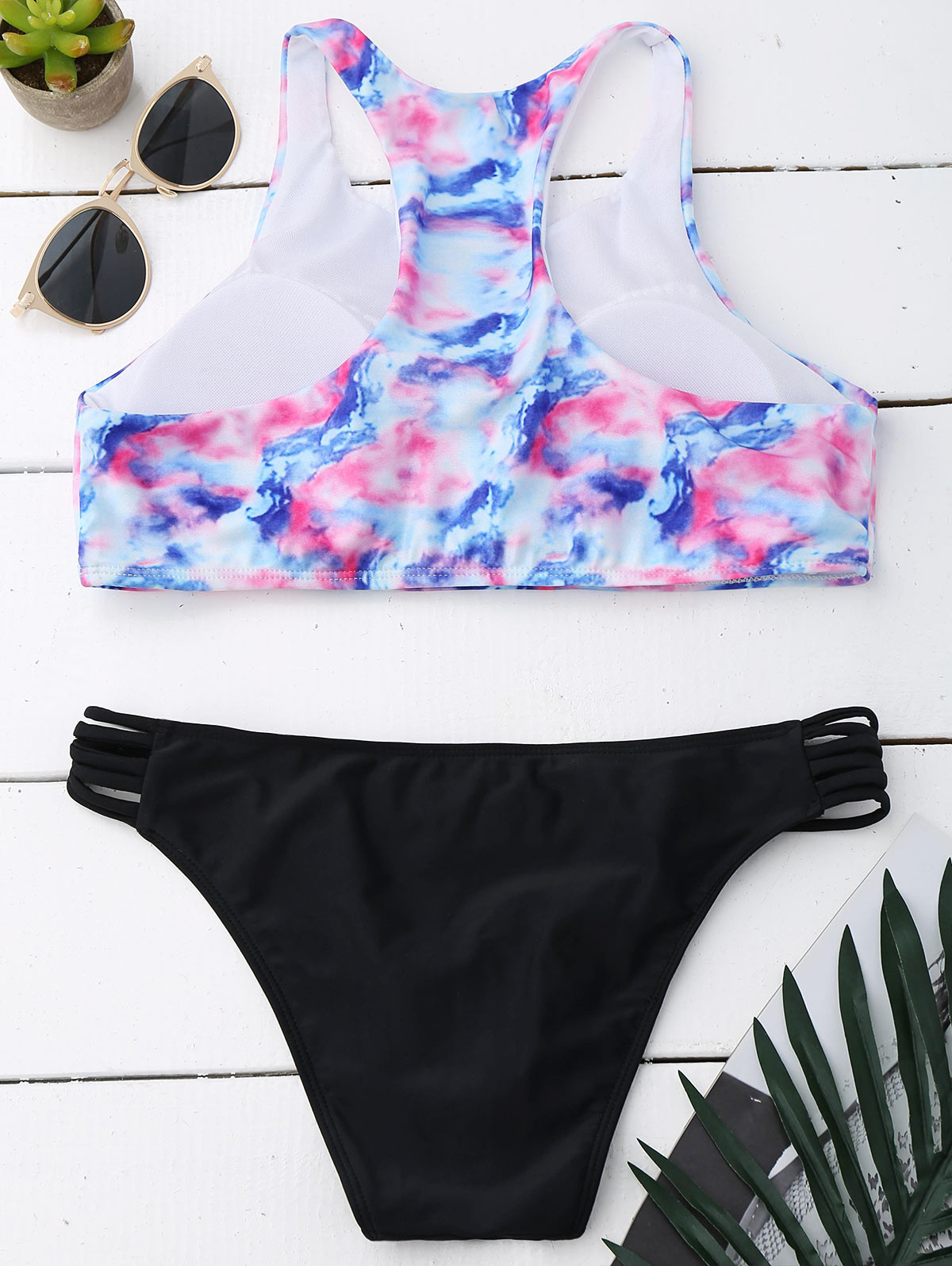 blue bikini