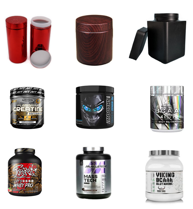 Wide Mouth Metalized Chrome Plastic Powder Canister 100Ml-2000ml Jar With Lid
