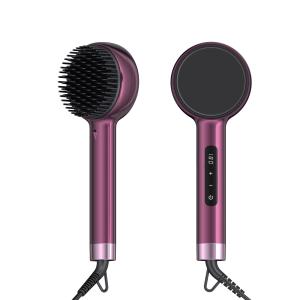 Quality Heated Hair Straightening Brush Smooth Ceramic Flat Iron Brush wholesale