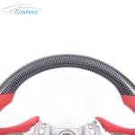 Red Stitching Sports Toyota Carbon Fiber Steering Wheel Plain Weave Customized