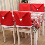 Santa Claus Hat Chair Covers 60*50cm Dinner Chair Back Covers