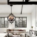 Creative Iron Pendant Lamp E14 American Decor Pendant Lamp Indoor Black