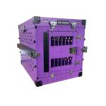 Pet Medium Aluminum Collapsible Dog Box Metal Foldable Purple Color 30 Inch