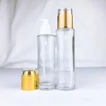 gold glass set packaging skin care lotion bottle face cream jars