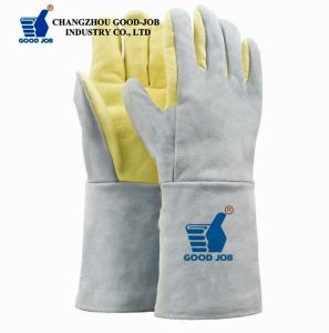 Quality Cow Leather Aramid Fiber Gloves 500℃ Heat Resistant High Temperature Operating wholesale