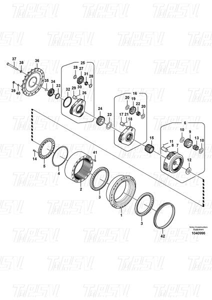 Steel Planetary Reducer VOE14599921 Excavator Travel Drive Catalog for