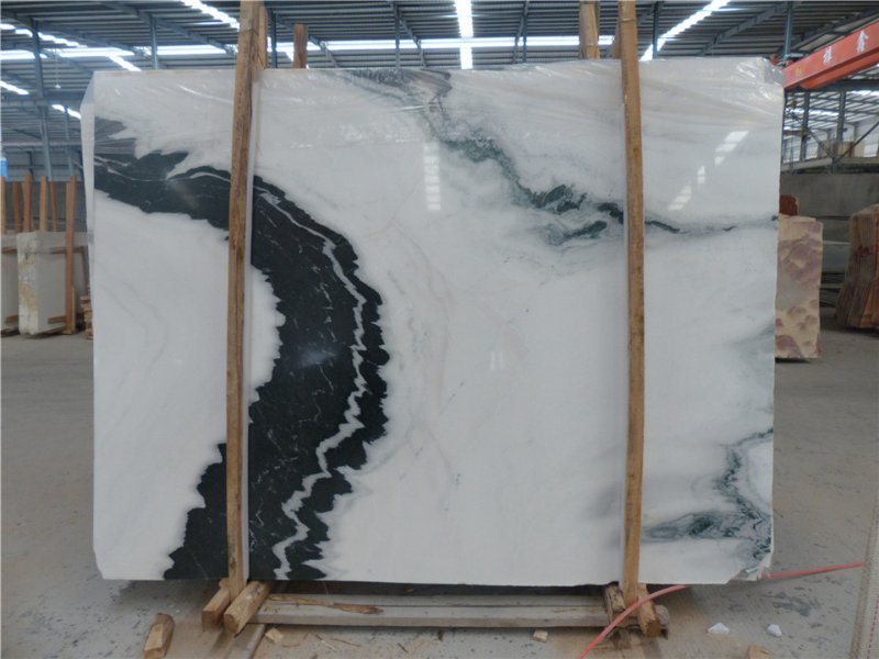 For bathroom luxury decor highly book match marble panda white