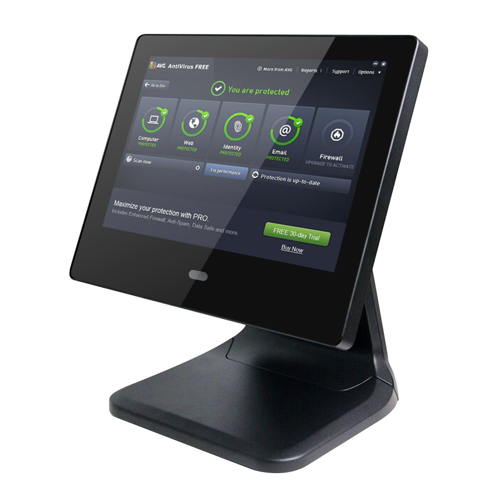 12 Inch 64G SSD Windows POS System Hardware Built In 2D Scanner NFC