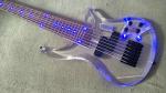 7 Strings Bass Guitar Limited Edition Clear Acrylic Body Rosewood fingerboard