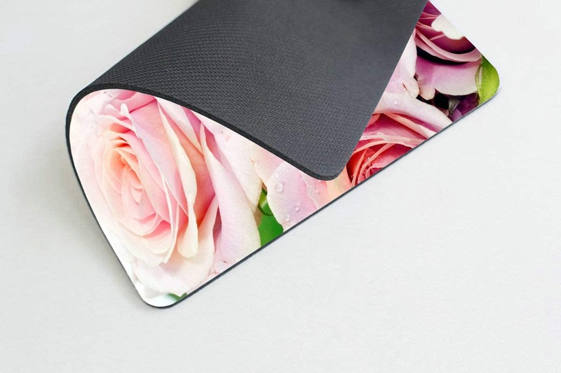 Minglu MP-031Custom Mouse Pad Pink Rose Rectangle Non-Slip Rubber Mouse Pad Mousepad Mat