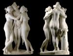 Stone hand carved statue Three graces lady marble sculpture for art gallery