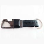 Good Quality Men Gift Leather Car Keychain Beer Bottle Opener, Stamped or