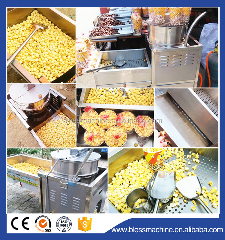 Gas or Electric Popcorn/Pop Corn Snack Machine 530mm Pan Diameter