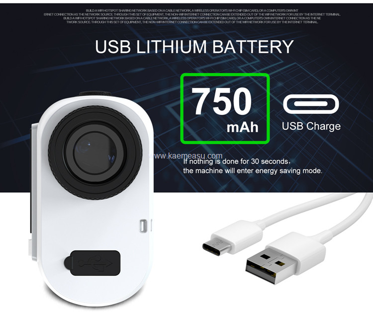 kaemeasu Rechargeable Laser Rangefinder Voice Golf Range Finder LCD Display Telescope With Side Screen J1200