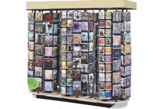 Quality Supmarket Video Wire Spinner Rack Display / Metal DVD Greeting Card Spinner Rack wholesale