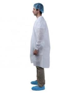 Quality Lightweight Disposable White Lab Coats Nonwoven Disposable Cloths Anti Bacteria wholesale