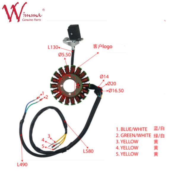 Motorcycle Stator Coil Stator Comp Motorcycle Electrical Parts TNT150 With Fine