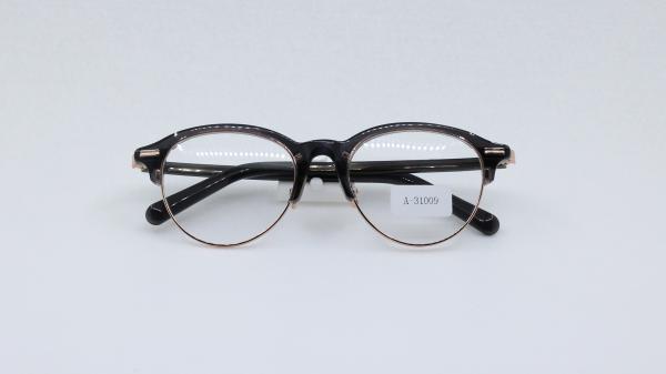 Trendy Round Women Men Eyeglasses Unisex Eyewear frame acetate metal combination