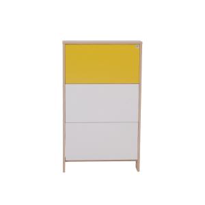 Quality Yellow Flip Design 107cm 18KG Wood Shoe Organizers wholesale