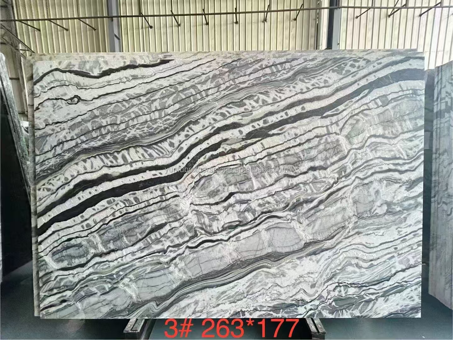 Transform Your Dining Table with Brazil's Popular Stone Panda Impression Marble Slab
