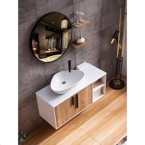 Small Bathroom Design Ideas with Wall Mounted Installation Type and Basin Included