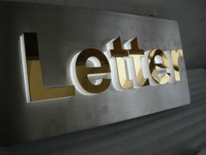 Quality Stainless Steel 3D LED Backlit Signs Easy To Install wholesale