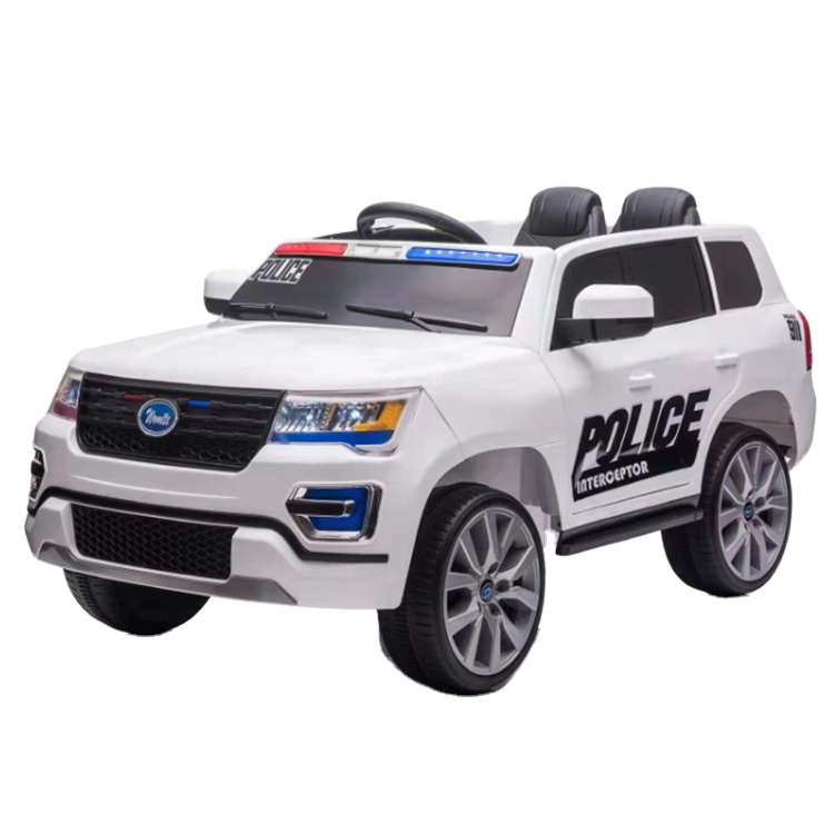 Children Ride On Car with Remote Control and 12V Battery White Plastic Material