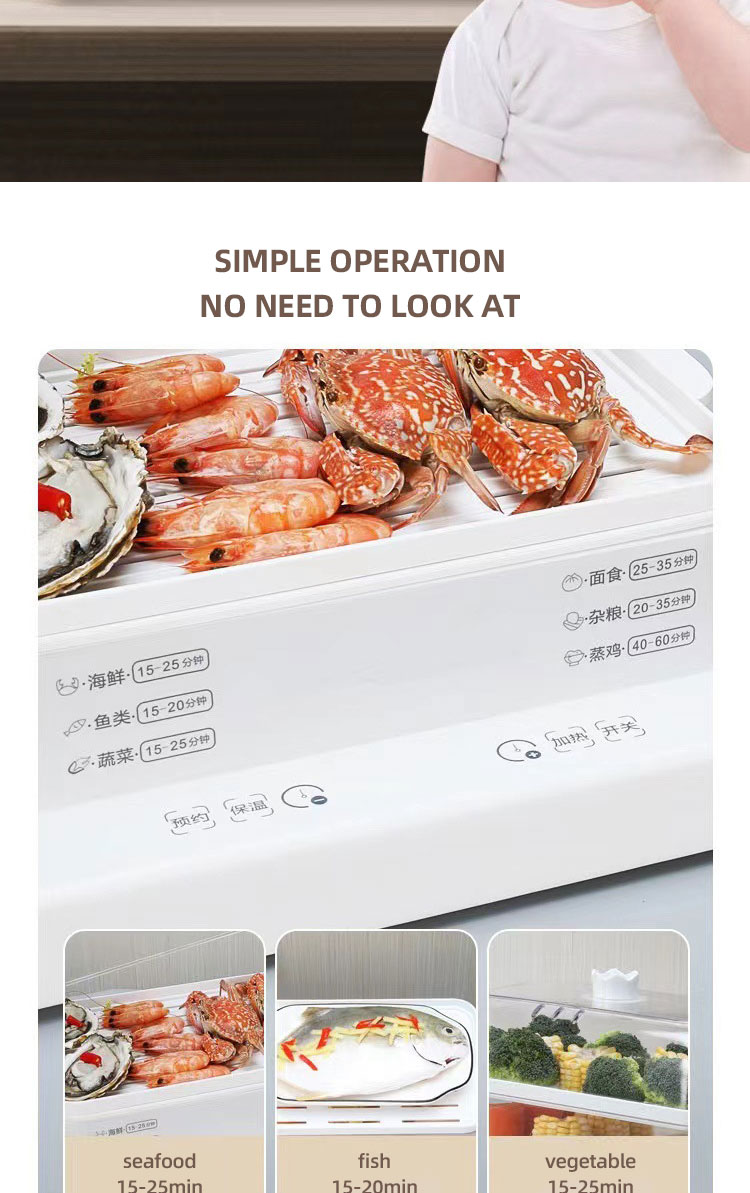 Multifunctional Large Capacity 3 Layer Cooking Steamer Pot Electric Food steamer Pot With Visualization lid