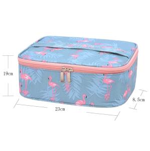 Quality Flamingo Fabric Gym Toiletry Bag Machine Washable Popular Tear Resistant wholesale