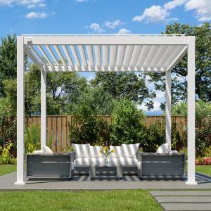 Quality Roof Louvered Modern Aluminum Pergola Rustproof UV Resistant wholesale