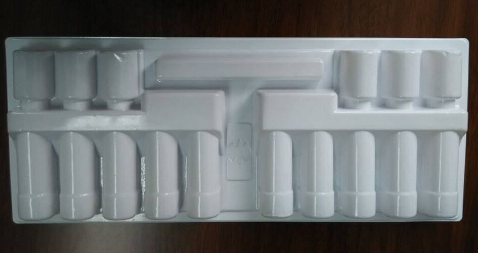 white clear Plastic tray for health care products