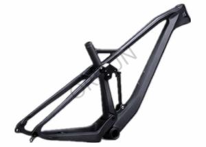 Quality Black Full Suspension Carbon Bike Frame 29er Lightweight Trail Riding Style wholesale