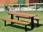 Wearproof Stain Resistant Wooden Picnic Table Bench Set
