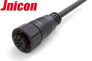 Quality 3 Poles Waterproof Power Cable Connectors Screw Locking Male Female Overmolded wholesale