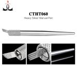 Stainless Steel Autoclavable Manual Tattoo Pen / Heavy Silver Permanent Makeup