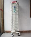 Removale 1650mm High 600mm Long Rotating Display Rack White Wire